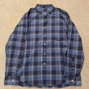 J. Crew Heathered Cotton Plaid Button Down Shirt